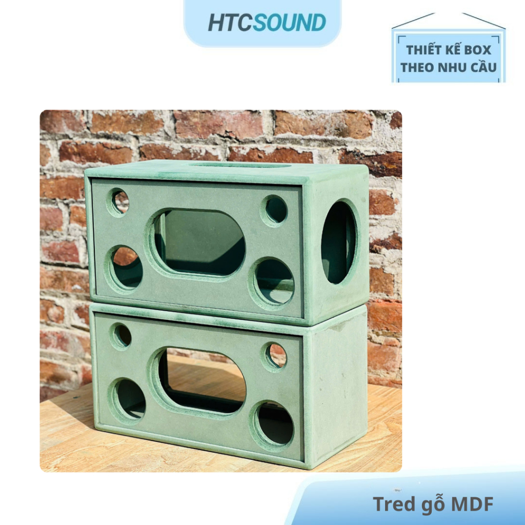 Thùng Loa 2.1 Cấu Hình Sub BB3, 2 Loa Treb Gỗ MDF 12mm,2 Loa Mid BB3 HTC SOUND Khoét Theo Yêu Cầu
