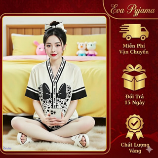  Set Đồ Bộ Pijama Nữ Lụa CÁT Hàn Quốc Họa Tiết Xinh Xắn Chất Vải Mát Mẻ Full Size 40kg-70kg 