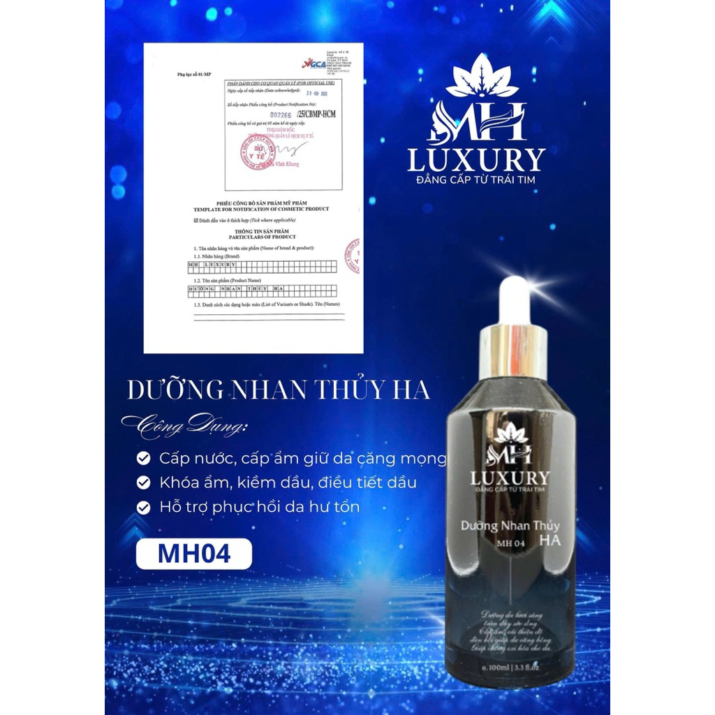 MH Luxury - Ha Collagen Dưỡng Nhan Thuỷ cân bằng độ ẩm, cấp nước cấm ẩm cho da khô,phục hồi da