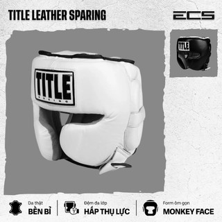 Mũ Bảo Hộ Title Boxing, Mũ Boxing Title Leather Sparring, Ôm Đầu, Bảo Vệ Toàn Diện