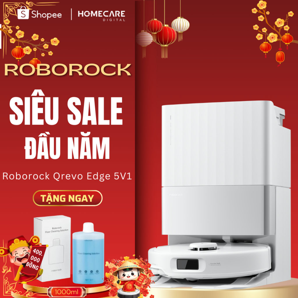 Roborock Qrevo Edge 5V1 - Hàng Chính Hãng