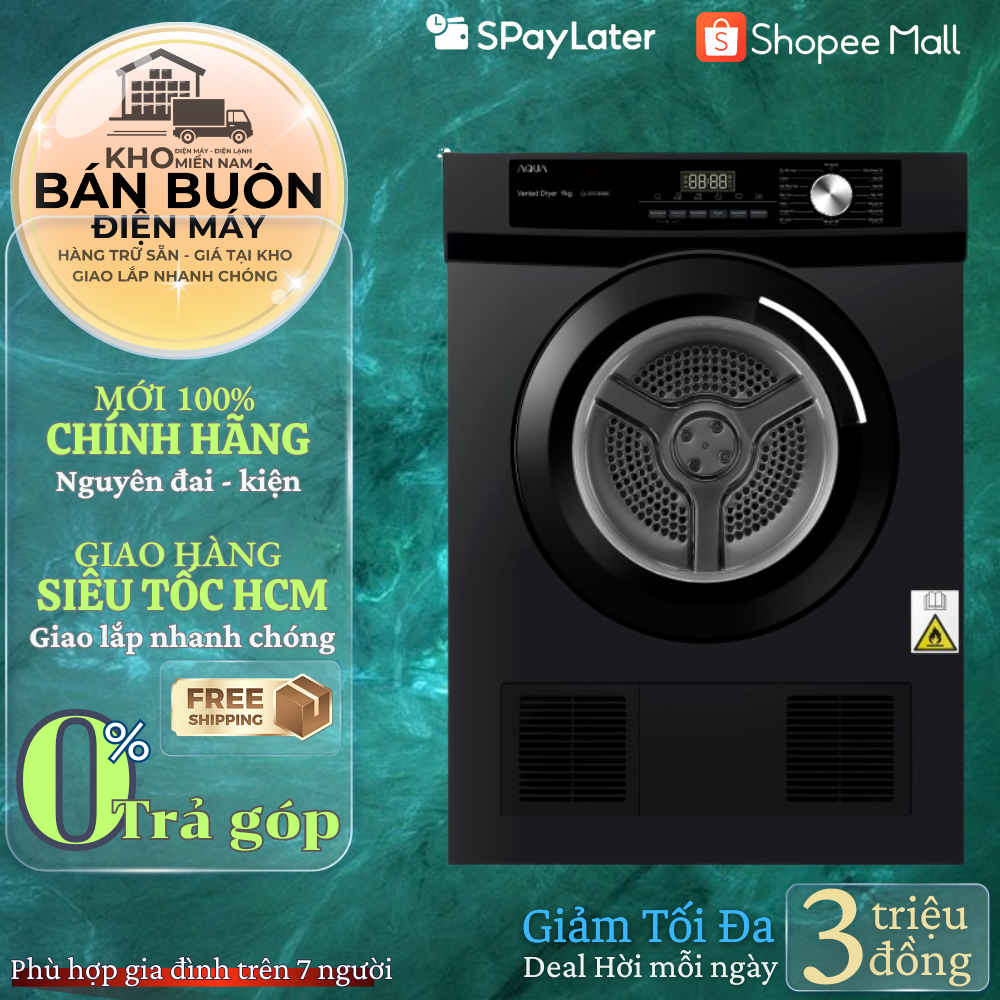 AQH-V901K.PS - Máy sấy thông hơi Aqua 9 kg AQH-V901K PS - Hàng chính hãng