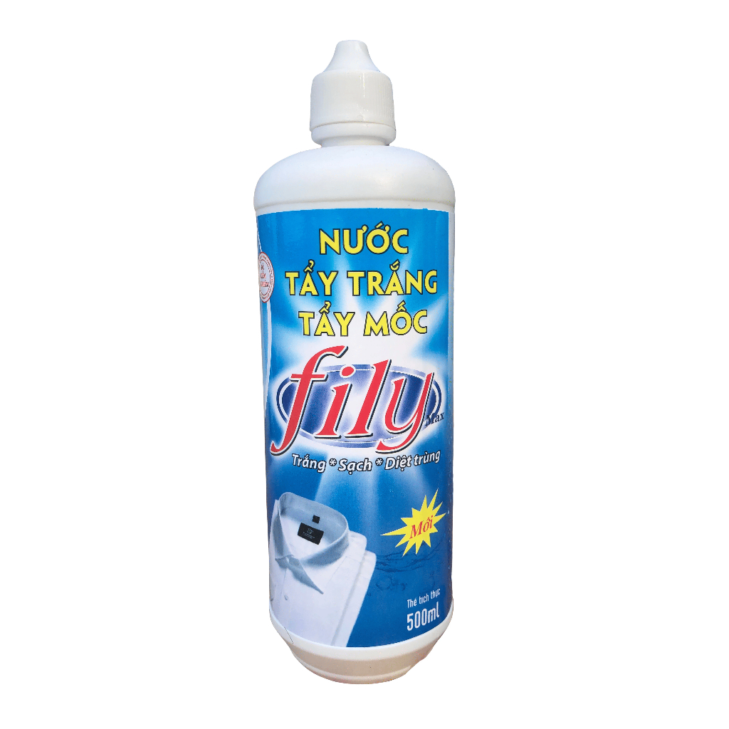[CHÍNH HÃNG] Nước Tẩy Trắng & Tẩy Mốc Quần Áo FILY Max (500ml) – Trắng Sạch & Diệt Trùng