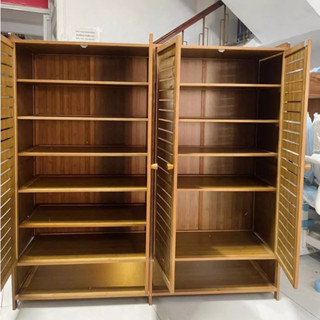 Tủ giày Tre gỗ Có Cửa Tủ Giày Gỗ thông thoáng chống bụi tủ giày nhiều tầng tiết kiệm không gian