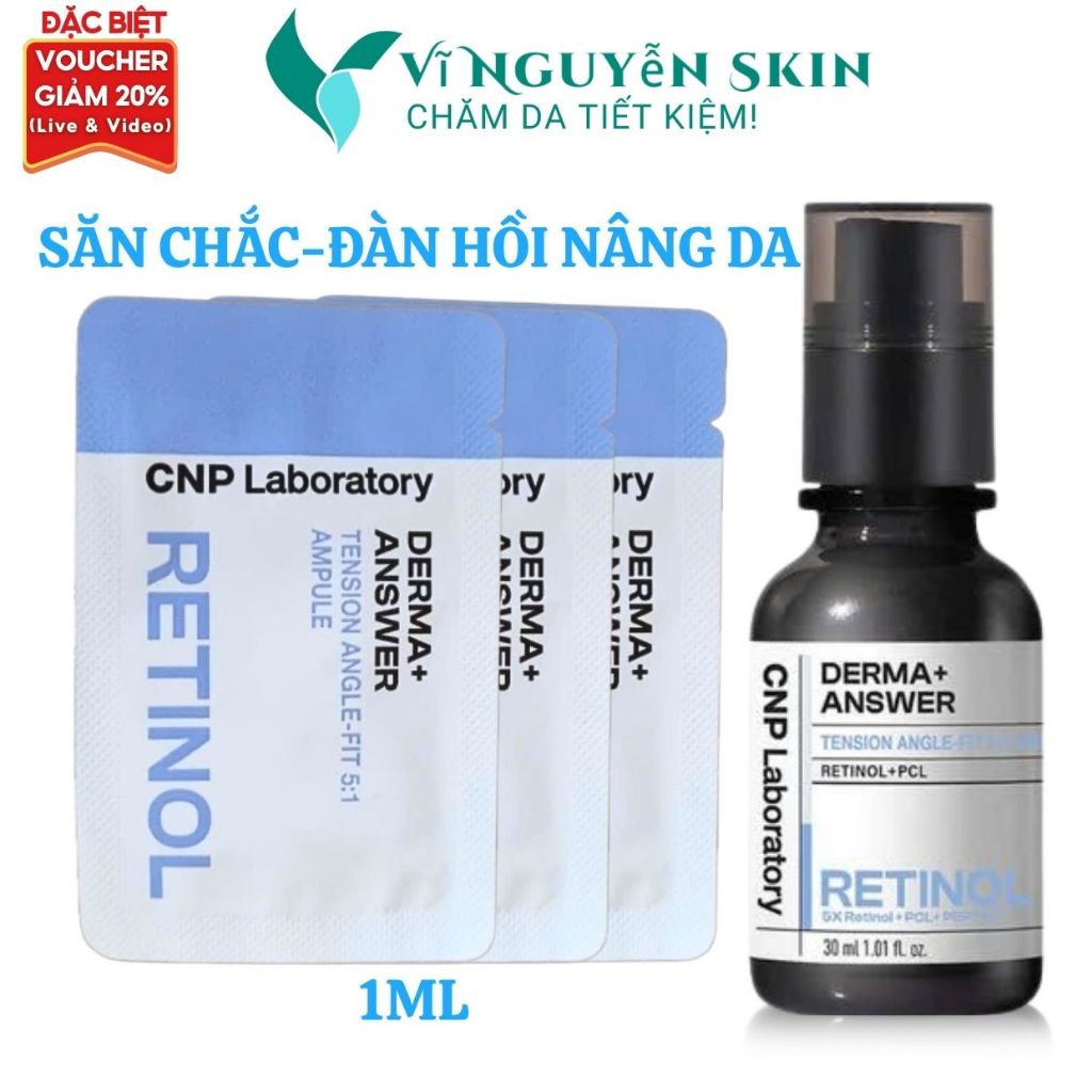 10 Gói tinh Chất Retinol CNP Laboratory Derma Answer Tension Angle Fit Ampoule 1ml