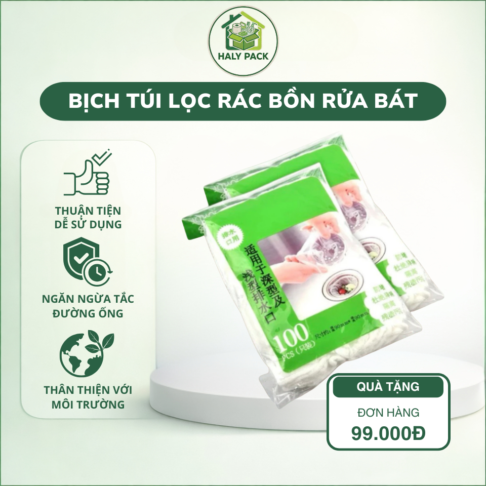[COMBO 5 Bịch] Túi Lọc Rác Bồn Rửa – Lọc Thức Ăn Thừa, Chống Tắc, Túi Lọc Rác Dùng 1 Lần Sạch Sẽ Tiện Dụng