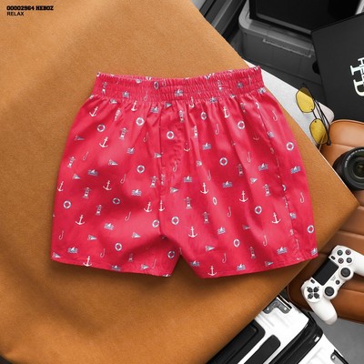 Quần ngủ nam Heboz cotton pattern 5M, quần đùi ngủ dành cho nam nhiều màu - 00002964