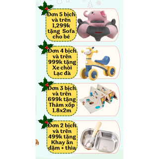  Quà Huggies - 2b tặng Khay ăn dặm 3b tặng Thảm xốp 4b tặng Xe chòi 5b tặng Sofa Bông 