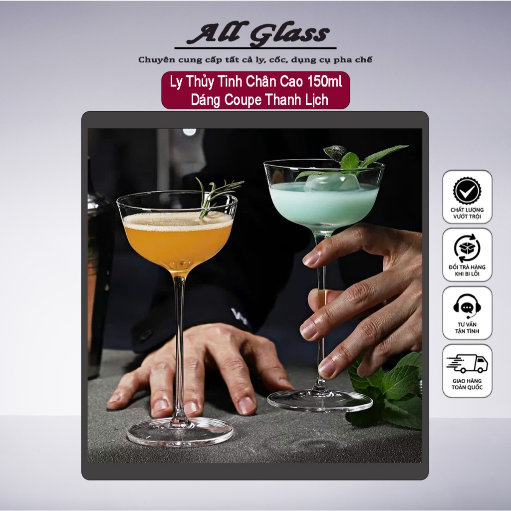 Ly Cocktail Coupe 150ml – Vintage Style Glass