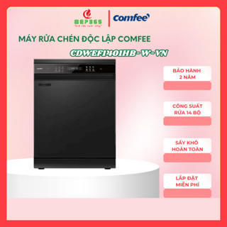  Máy rửa chén độc lập Comfee CDWEF1401HB-W-VN Sấy khô hoàn toàn Công suất rửa 14 bộ - BST 
