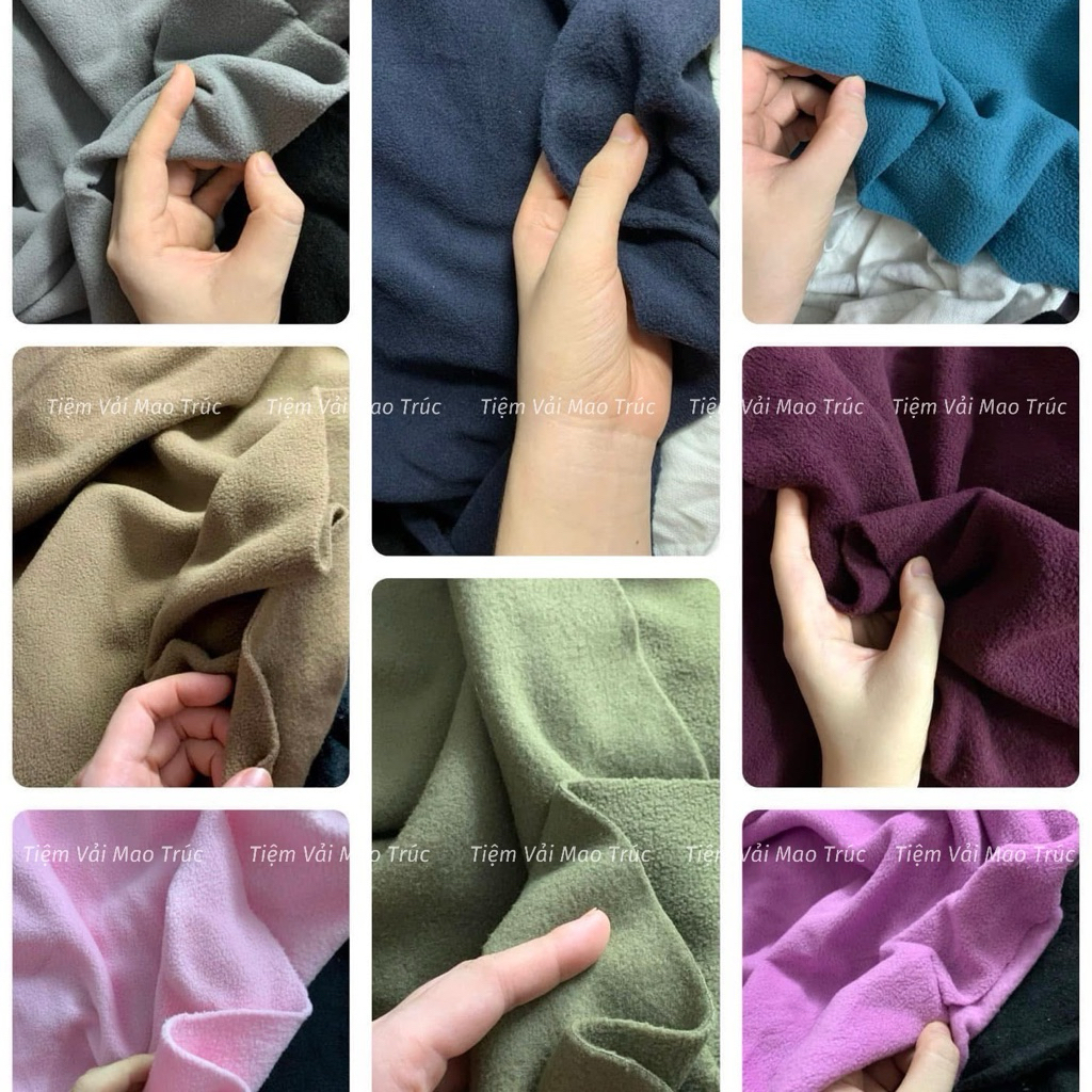 Vải nỉ bông cotton 2 mặt xuất dư (Khổ 1m6)