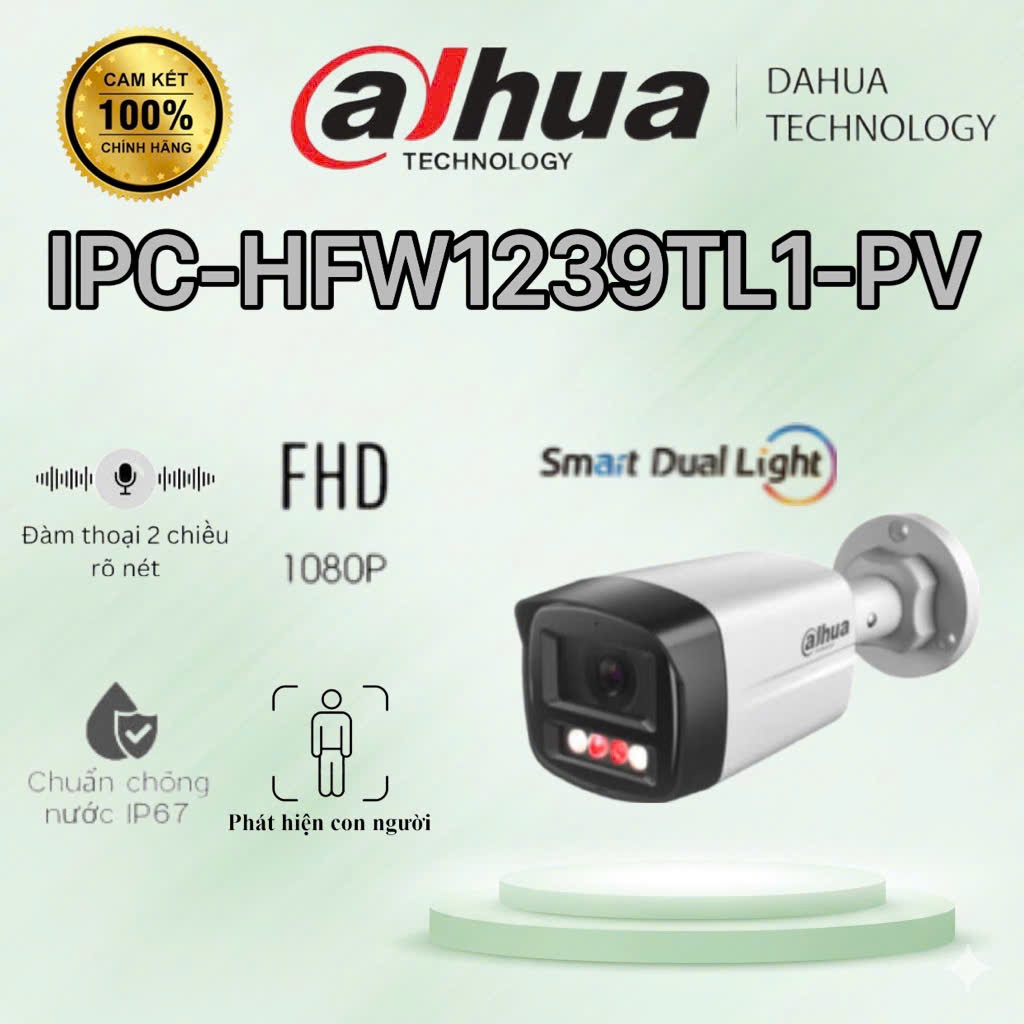 Camera IP 2MP DAHUA DH-IPC-HFW1239TL1-PV