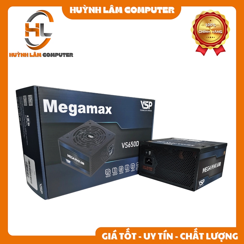 Nguồn VSP Megamax VS650D | 650W, DC to DC, Đen - Chính Hãng