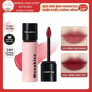 Son Kem Bùn Mooekiss Velvet Lip Mud Mịn Lì Môi Lên Màu Chuẩn Chính Hãng 3g - Bebeau