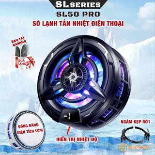 Quạt tản nhiệt điện thoại sò lạnh từ tính SL50 Pro đóng băng bề mặt có ngàm kẹp rời màn hình hiển thị nhiệt độ