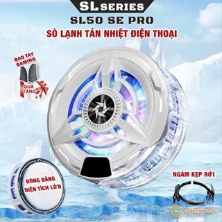 Quạt tản nhiệt điện thoại sò lạnh từ tính SL50 SE Pro đóng băng bề mặt có ngàm kẹp rời đèn Led RGB Gaming