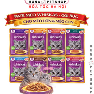 Pate whiskas cho mèo con mèo lớn gói 80g - Huna