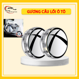 Bộ 2 gương cầu lồi ô tô 360 độ cao cấp, gương chiếu hậu , kính lồi gắn gương oto xóa điểm mù xe tải