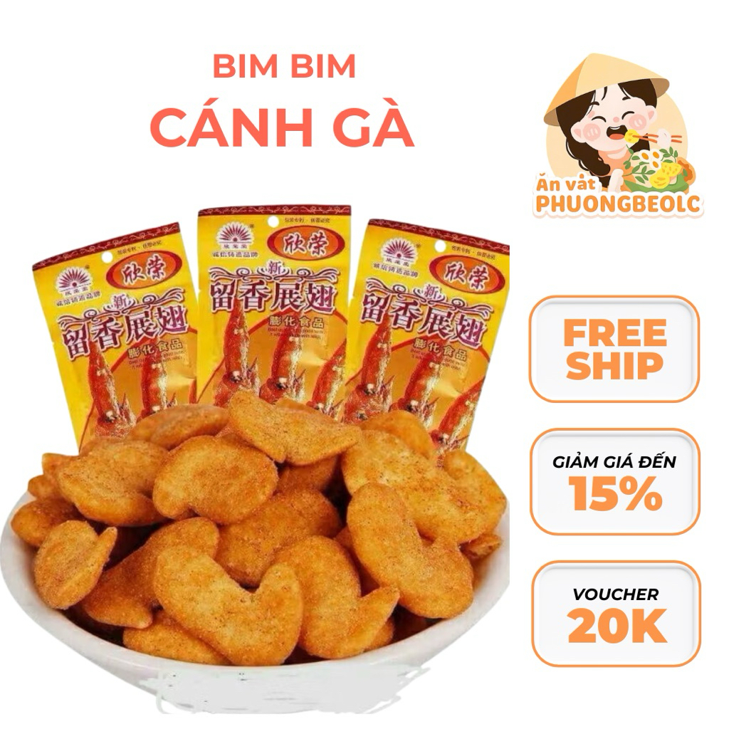 1 bịch bim bim cánh gà 20 gói / (bim tôm )