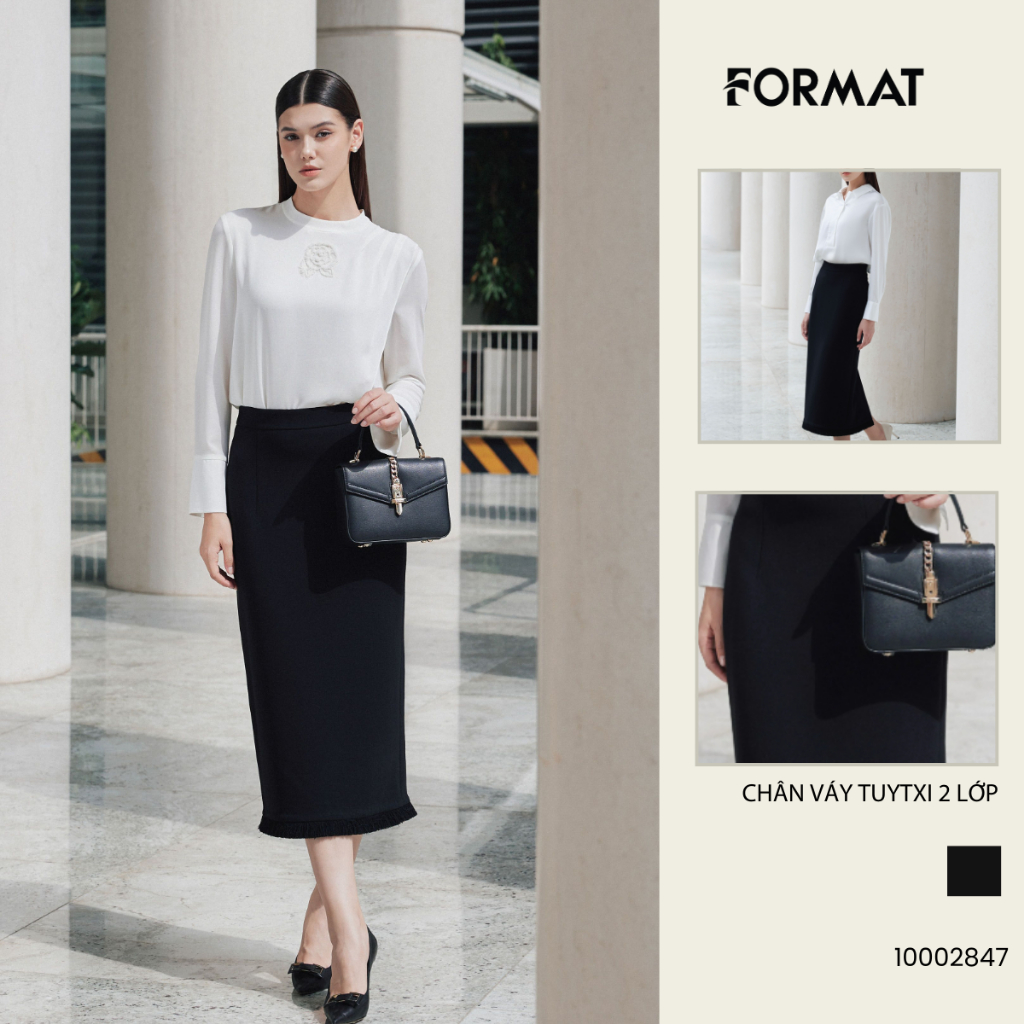 [ONLINE] Chân váy nữ Format 10002847 tạo rua trang trí