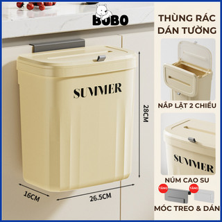  Thùng Đựng Rác Treo Tường Thùng Rác Dán Nhà Vệ Sinh Thiết Kế Nắp Lật Thông Minh Cỡ Lớn 12L 8L 