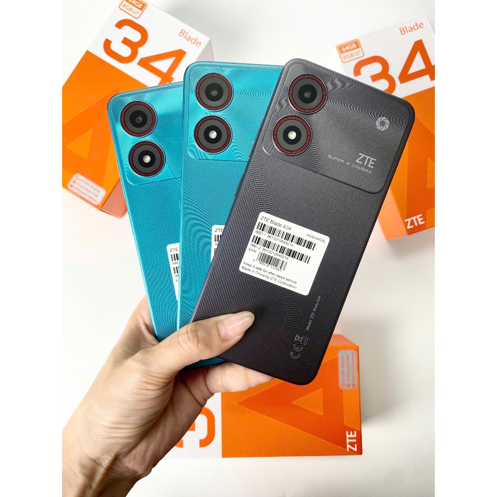 [Chính Hãng] Điện Thoại ZTE Blade A34 4GB/64GB Fullbox Mới Thiết Kế Đẹp Mắt - Hàng Công Ty Bảo Hành 