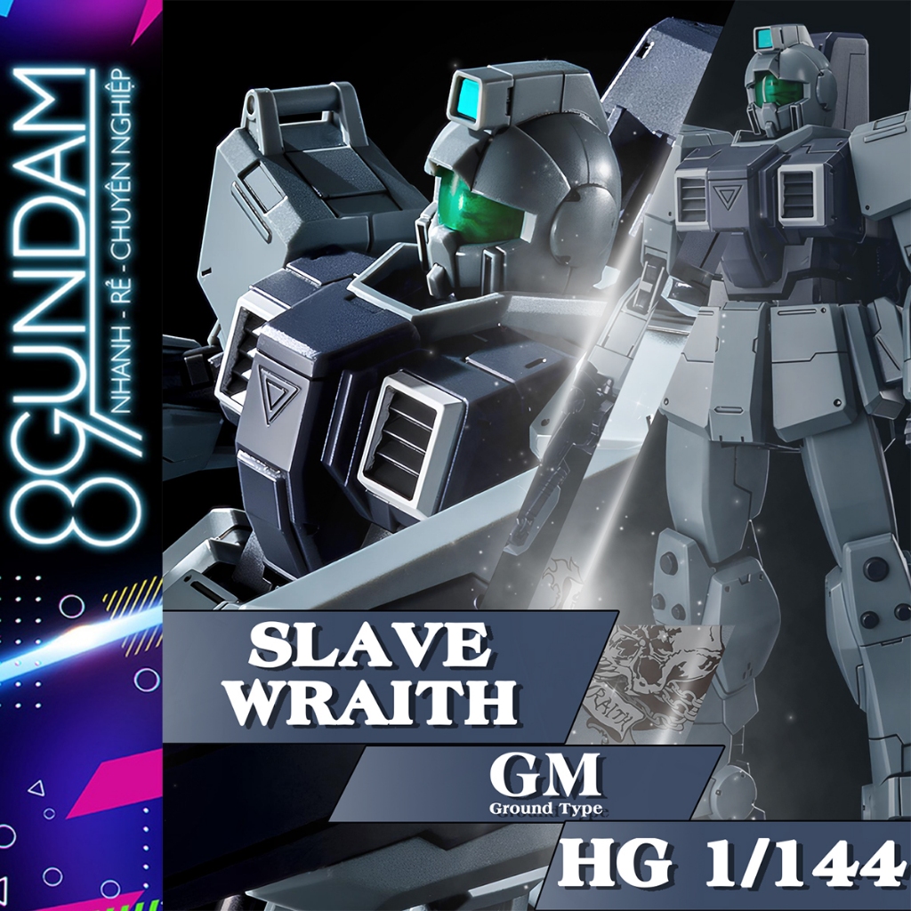 [SẮP VỀ] Mô Hình Lắp Ráp HG GM GROUND TYPE - Slave Wraith Team Custom KK [PARACHUTE PACK]