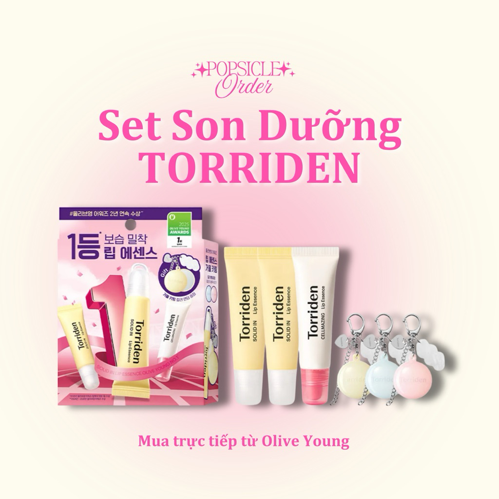 [SẴN ] Set son dưỡng TORRIDEN (Độc quyền Olive Young) | Xách tay trực tiếp từ Olive Young Hàn Quốc