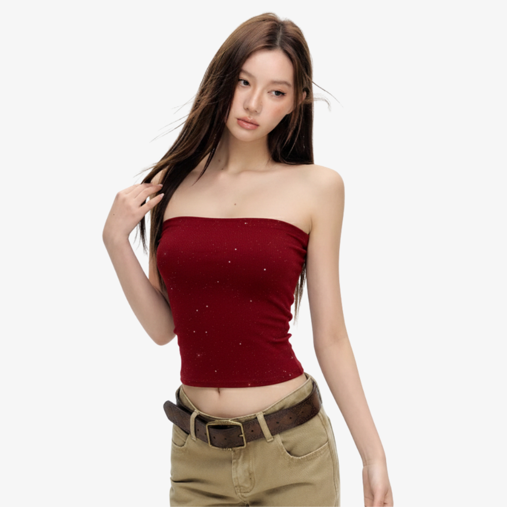 Áo Ống Nữ Chất Thun Kim Tuyến Lấp Lánh Dáng Ôm Co Giãn Thoải Mái CB06 | BigBuy360 - bigbuy360.vn