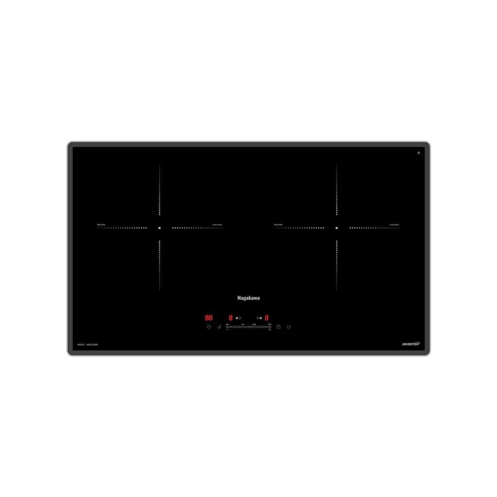 Bếp đôi điện từ Nagakawa UltraSlim NK2C22MB, Inverter tiết kiệm điện, 9 mức công suất linh hoạt