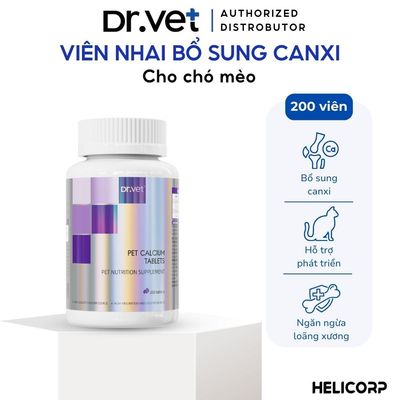 Viên Canxi Cho Chó Mèo DrVET Hỗ Trợ Xương Khớp Chắc Khỏe - Pet Calcium Tablets