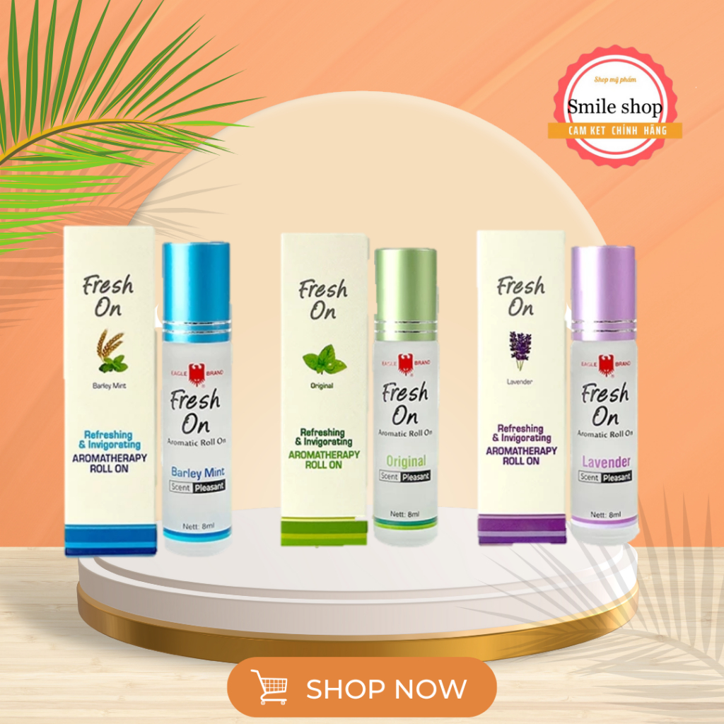Dầu lăn thảo dược Fresh On bi lăn bằng thép Eagle Brand 8ml FRESHON