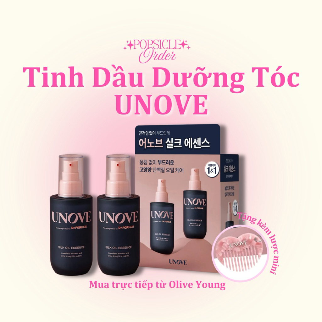 [SẴN] Tinh dầu dưỡng tóc UNOVE (Độc quyền Olive Young Awards 2025) | Xách tay trực tiếp từ Olive You