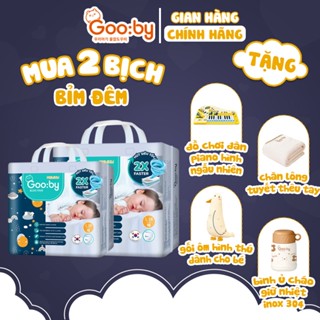  Combo quà  2 Bịch Tã bỉm Gooby Premium - Bỉm đêm siêu mỏng chống tràn đủ size cho bé 4-30KG 