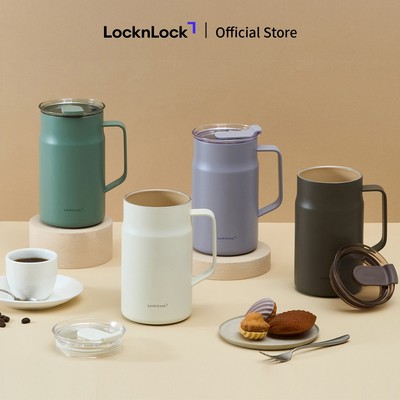 Ca giữ nhiệt LocknLock Metro Ceramic Mug LHC4282KKI_C dung tích 600ml bằng thép không gỉ phủ sứ - 4 Màu