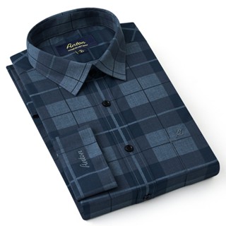  Áo Sơ Mi Nam Công Sở Trung Niên Anton Somianton Xanh Than Họa Tiết Kẻ Caro Sợi Tre Thoáng Mát Thấm Hút Mồ Hôi - AC130 
