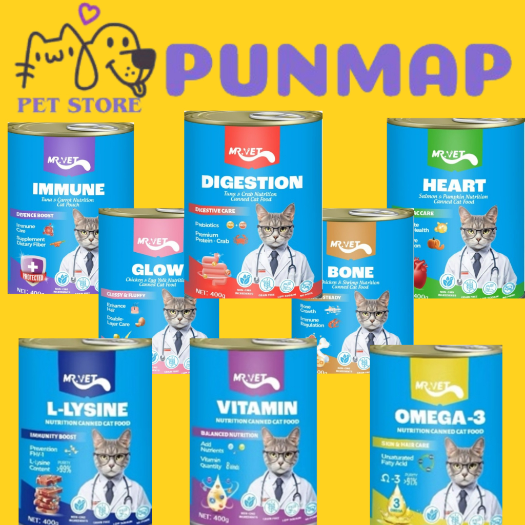 Pate Lon Mr.Vet, Pate Mr Vet Cho Mèo Thơm Ngon Lon 400g