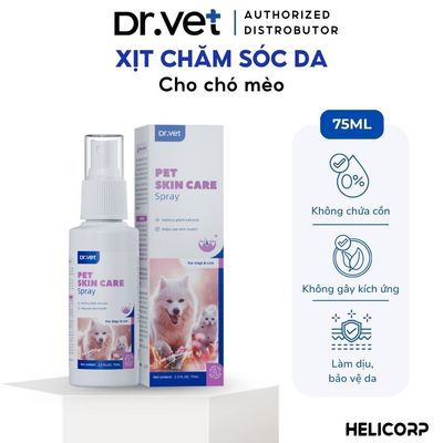 Xịt Chăm Sóc Da Cho Chó Mèo DrVET Giảm Ngứa, Mềm Mượt Lông - Pet Skin Care Spray