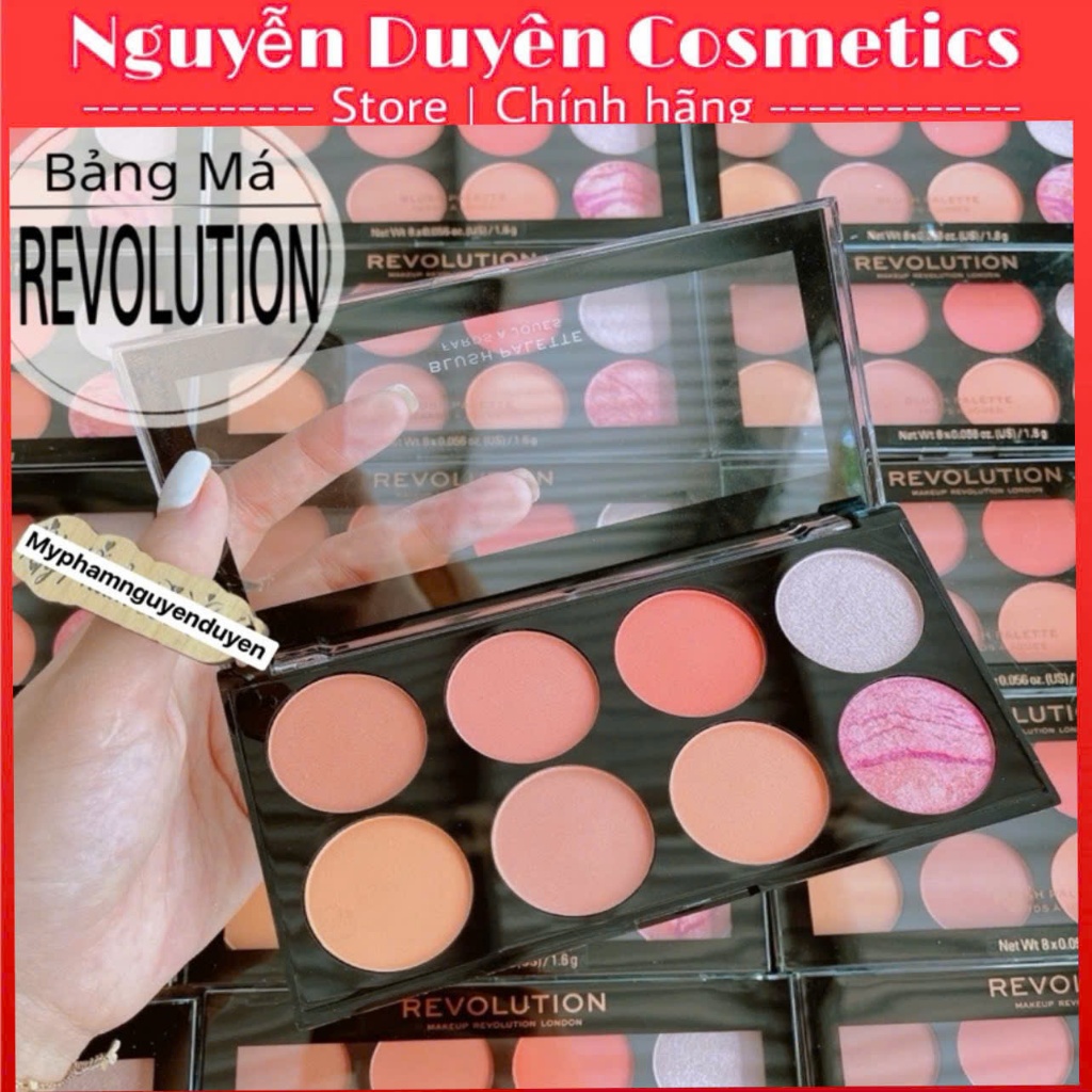 Bảng phấn má Makeup Revolution Ultra Blush Palette Tone Cam Hồng [CHÍNH HÃNG]
