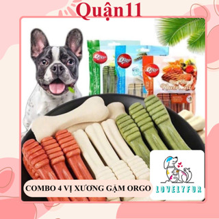 COMBO 4 Vị Xương Gặm ORGO Giúp Bổ Sung Canxi Sạch Răng Thơm Miệng Cho Chó