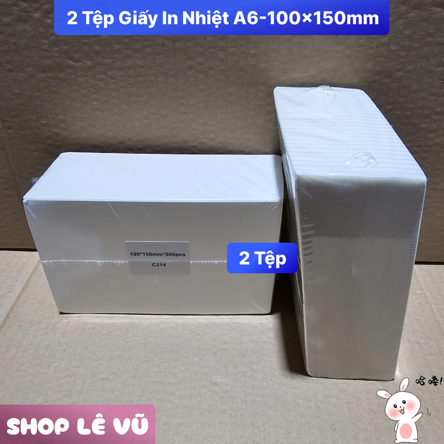 ❌ComBo 2 Tệp A6❌GIẤY IN NHIỆT DECAL A6 -100x150MM /Tệp 500 Tờ, In Đơn TMĐT. [TTLV]