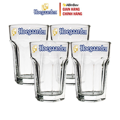 [QUÀ TẶNG KHÔNG BÁN] Combo 4 Ly Thủy Tinh Hoegaarden 330ml