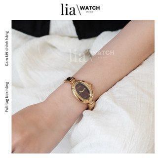 [LiaWatch] - Hàng chính hãng - Đồng hồ nữ 𝐒𝐜𝐨𝐭𝐭𝐢𝐞 𝐓𝐇𝐄 𝐄𝐋𝐈𝐒𝐄 full box hãng dáng oval tròn mạ vàng cổ điển và sang trọng