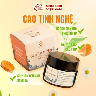 Cao tinh nghệ hoa cúc MOM SHIN, giảm mụn, cao nghệ giúp dưỡng da, giảm thâm, giúp sáng da, hộp 50g