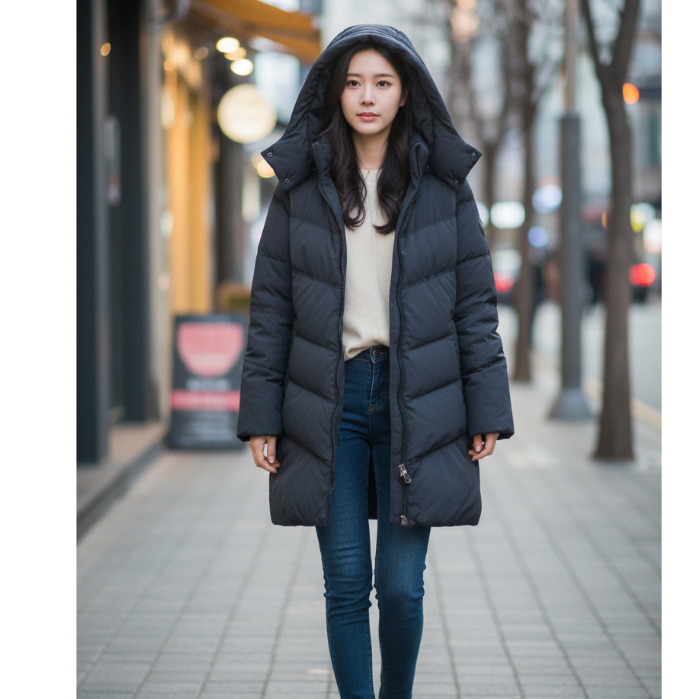 áo khoác Parka dành cho nữ dáng suông