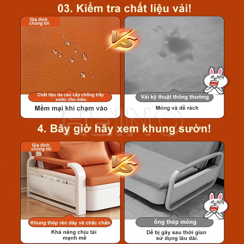 HEINO Giường Sofa Gấp Gọn Đa Năng Tích Hợp Hộp Lưu Trữ Và Đệm Riêng Phù Hợp Phòng Khách Nhỏ | BigBuy360 - bigbuy360.vn