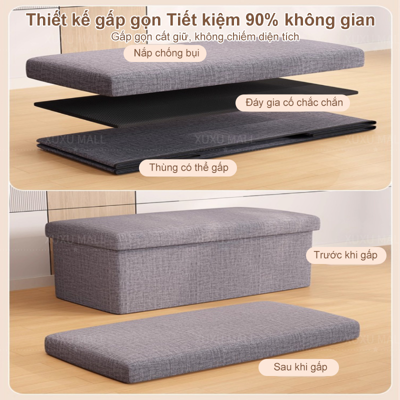 Ghế Hộp Đựng Đồ Đa Năng ghế sofa tủ đựng đồ đa năng 110L Ghế Đựng Đồ Ghế Sofa Gấp Gọn Đa Năng | BigBuy360 - bigbuy360.vn