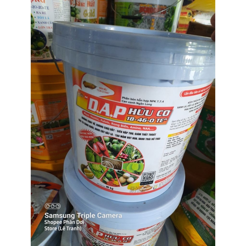 Phân Bón D.A.P Hữu Cơ 18-46-0-TE(xô 10kg)