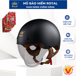  Mũ Bảo Hiểm Royal M239 Nửa Đầu Chính Hãng Kính Âm Chống Nắng Tháo Lót Tiện Lợi Hợp Nam Nữ Bảo Hành 12 Tháng 