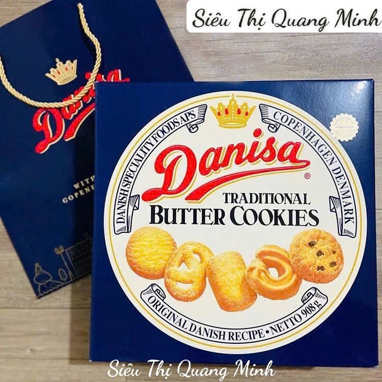Bánh Quy Bơ Danisa Hộp Thiếc 200g/ 454g/ 681g/ 908g Kèm Túi Xách